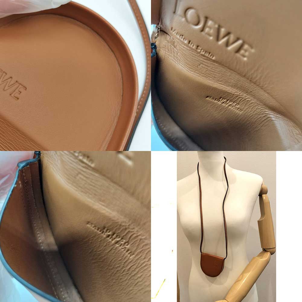 ロエベ ヒールポーチ ミニ ショルダー コインケース Aランク 中古