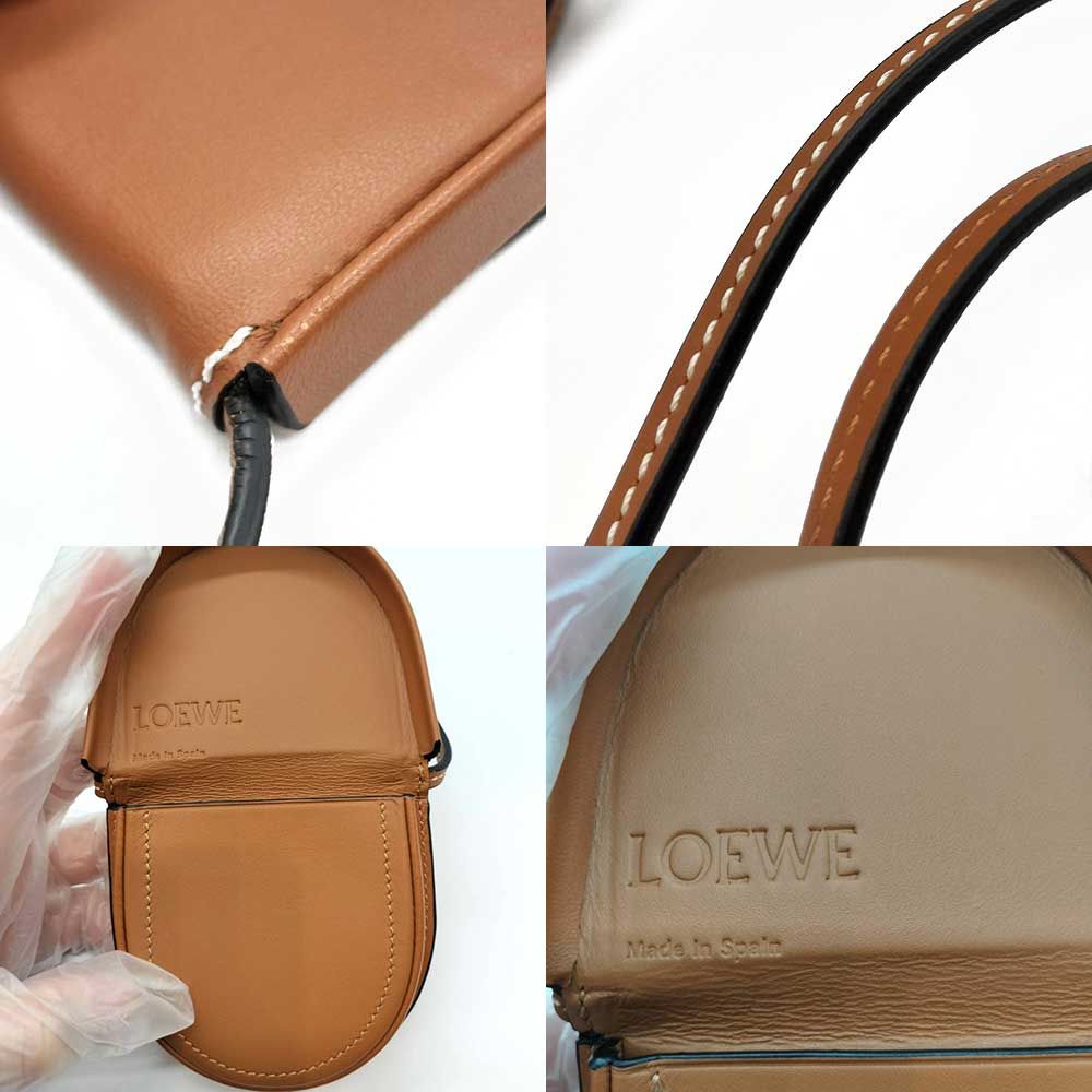 ロエベ ヒールポーチ ミニ ショルダー コインケース Aランク 中古