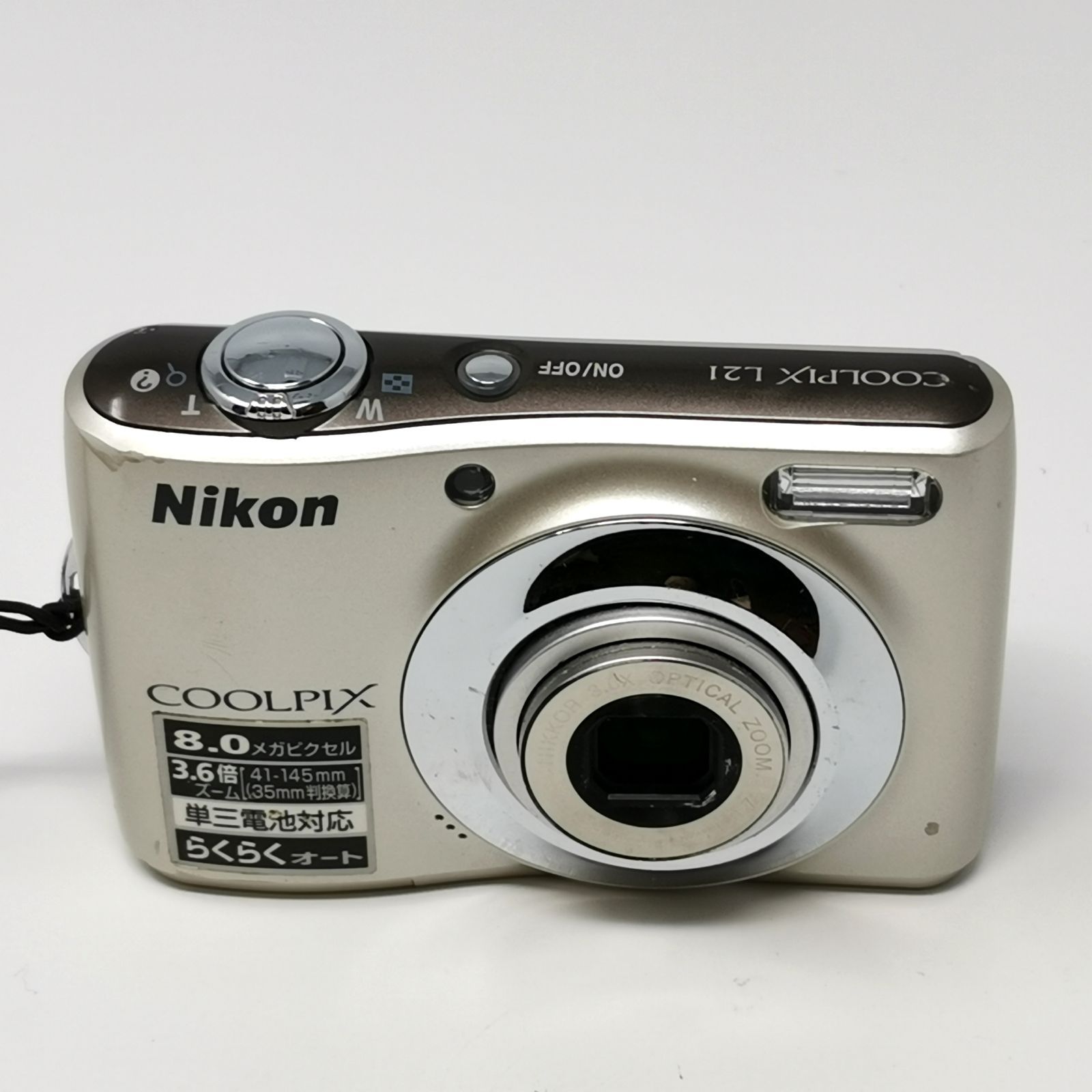 ニコン coolpix L21 シルバー デジカメ ジャンク デジタルカメラ 電池 