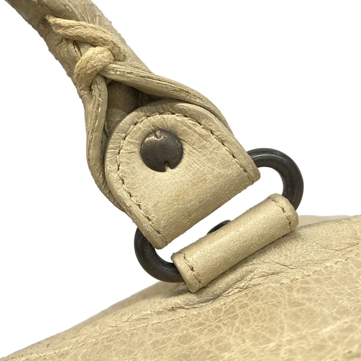 バレンシアガ　ベージュ レザー ハンドバッグ スタッズ付き バレンシアガ ベージュ レザー ハンドバッグ スタッズ付き BALENCIAGA