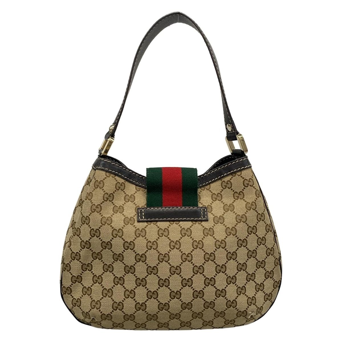 GUCCI ダークブラウン ショルダーバッグ GUCCI グッチ 斜め掛けショルダーバッグ グッチシマ レザー ダーク