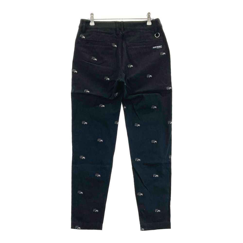新品　ジャックバニー　パンツ　ストレッチ　夏用　ブラック　総柄　サイズ6 サイズ：1 JACK BUNNY ジャックバニー ストレッチパンツ 刺繍 総柄