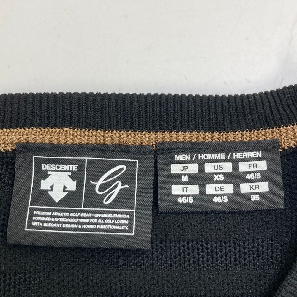 サイズ：M DESCENTE GOLF デサントゴルフ Vネック ニットベスト