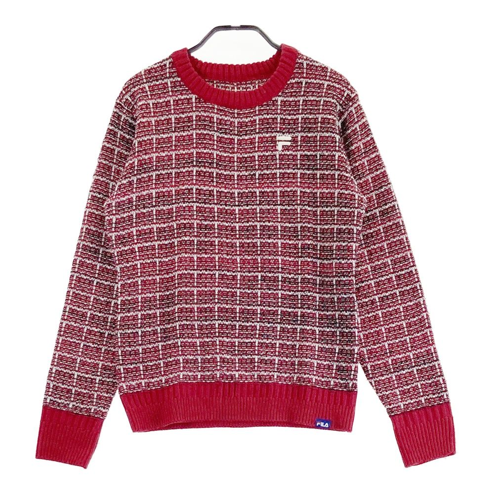 ✨美品✨ FILA GOLF ニット セーター M イエロー 星 ワッペン 総柄 ✨美品✨ FILA GOLF ニット セーター M イエロー 星 ワッペン 総柄