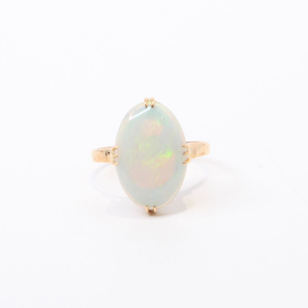 まちゅんなりん♪ K18 刻印あり オパール ゴールドリング 約15号 SYMPATHY OF SOUL（シンパシーオブソウル） Oval Signature Ring