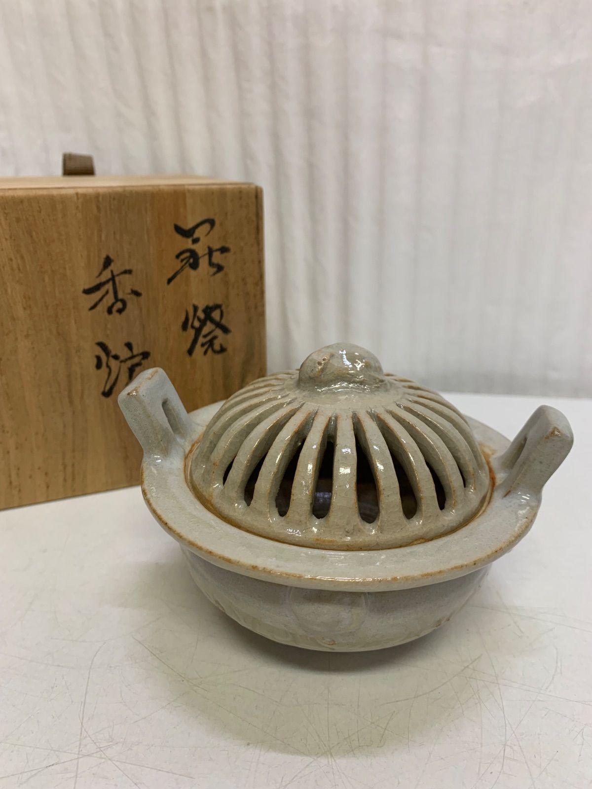 骨董品　香炉　共箱 銀製香炉 - 高岡銅器展示館