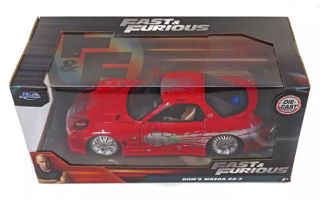 新品】ミニカー 1/24 マツダ RX-7 (ドミニク)(レッド×グラフィックス