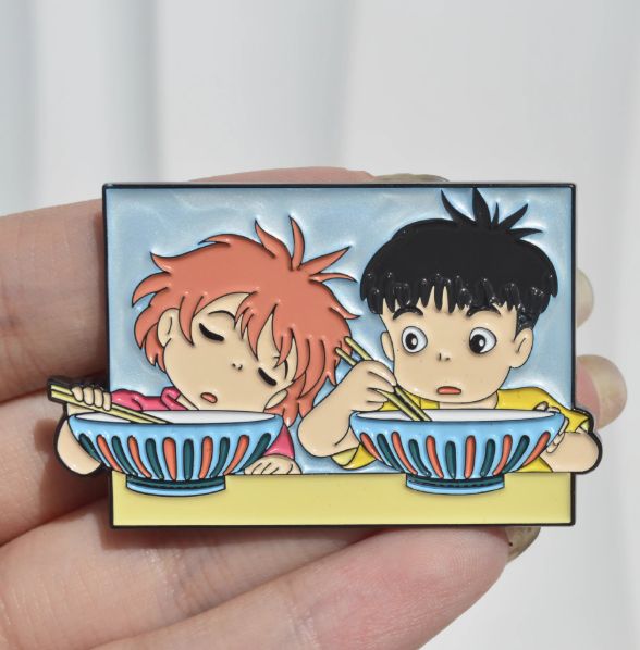 ポニョ 崖の上のポニョ 金属 缶バッジ - メルカリ