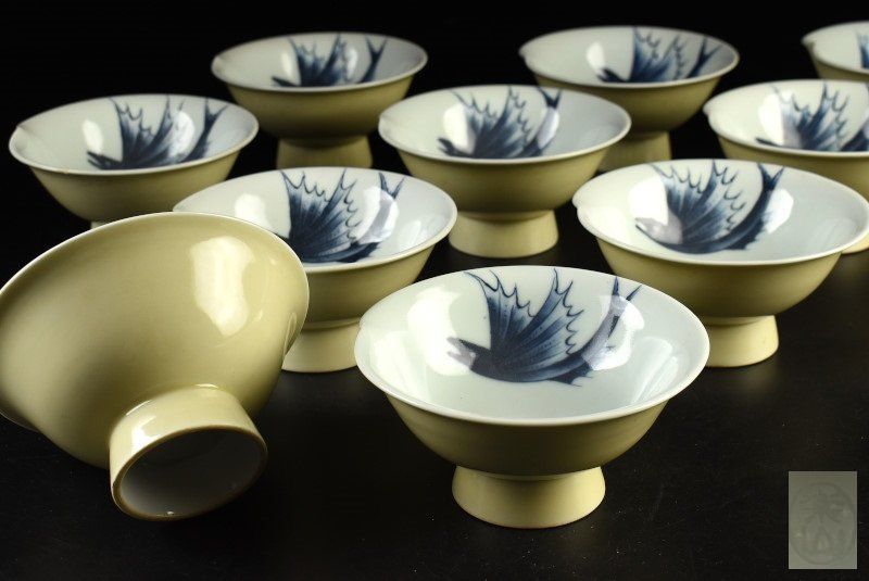 昭和レトロ 木竹製格子型屏風 日本画 春夏秋冬草花 4枚 工場