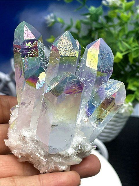 アーカンソー産レインボーオーラ水晶クラスターB88U6/71U15C - メルカリ