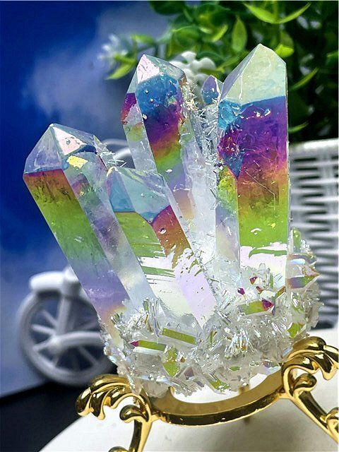 アーカンソー産レインボーオーラ水晶クラスターB88U6/71U15C - メルカリ