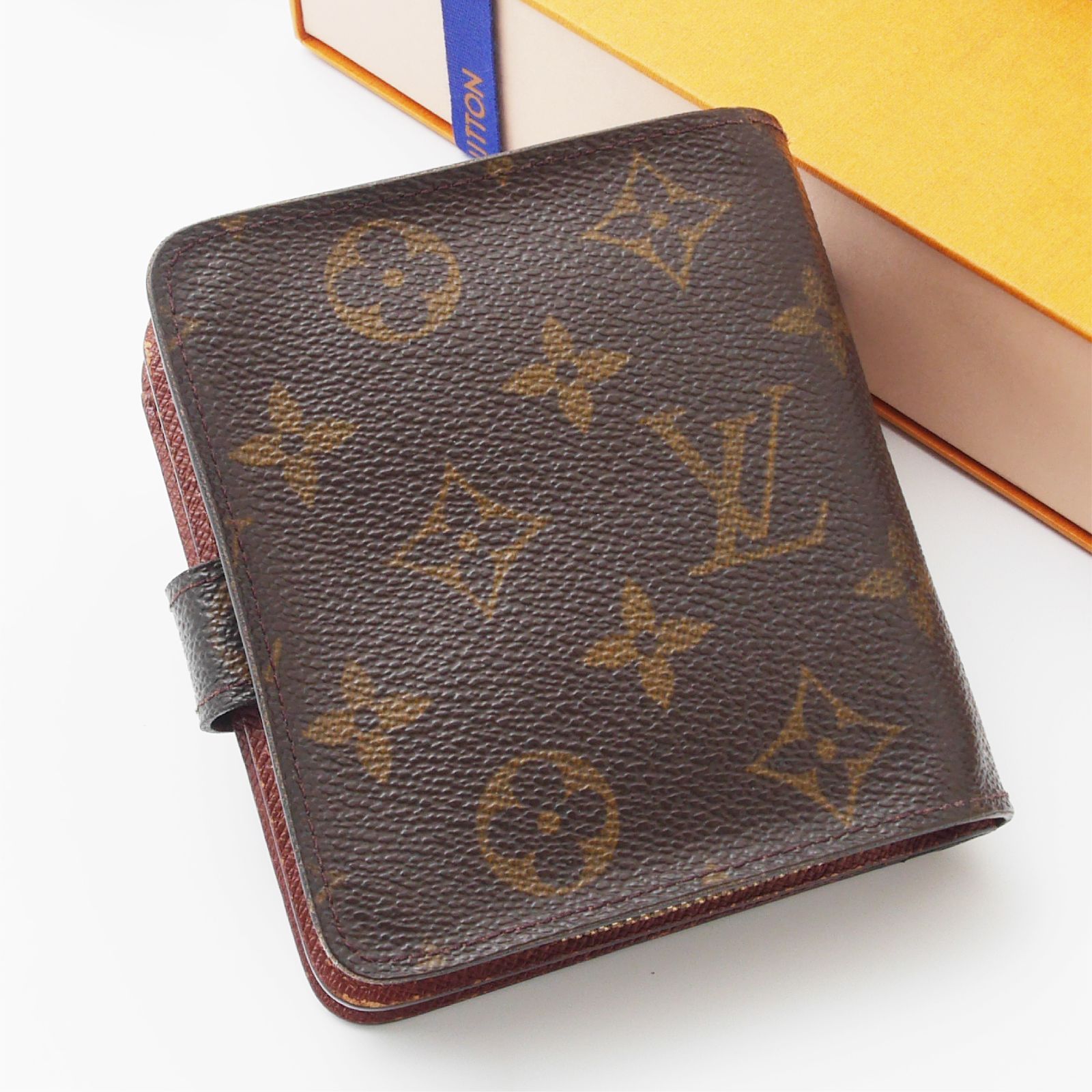 極美品】 ルイヴィトン モノグラム コンパクトジップ 二つ折り財布