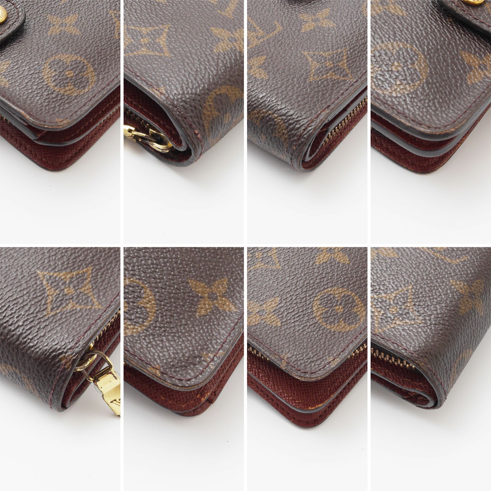 極美品】 ルイヴィトン モノグラム コンパクトジップ 二つ折り財布