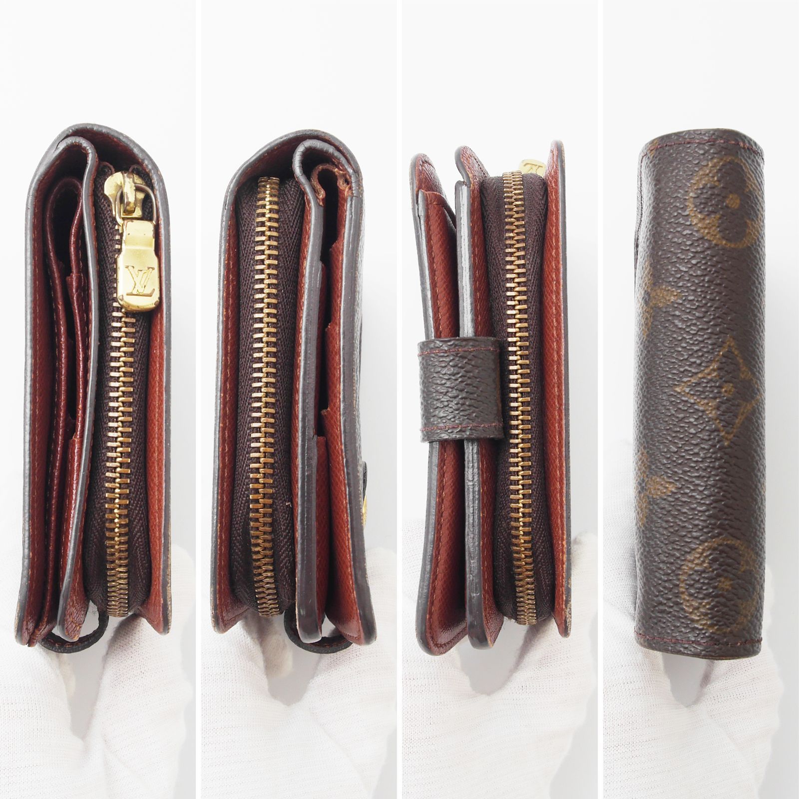 極美品】 ルイヴィトン モノグラム コンパクトジップ 二つ折り財布