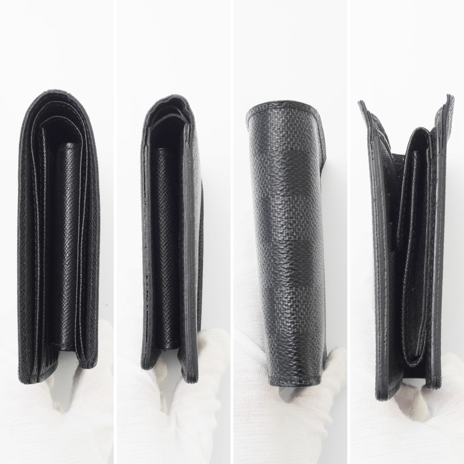 極美品】 ルイヴィトン ダミエグラフィット ポルトフォイユ マルコ 二