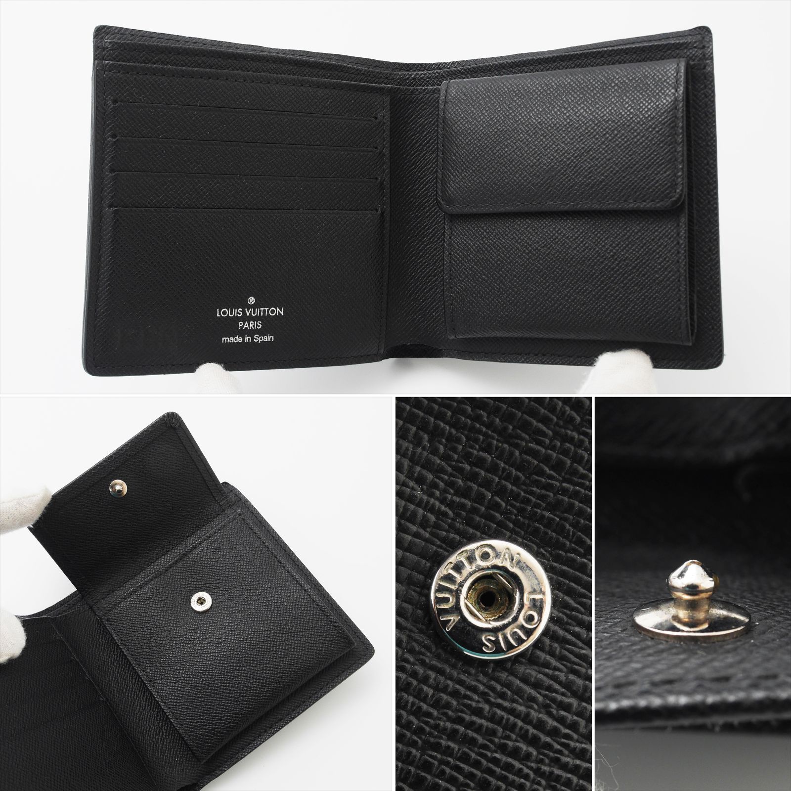 鑑定済・良品✨ルイヴィトン ダミエグラフィット ポルトフォイユ マルコ ブラック 極美品】 ルイヴィトン ダミエグラフィット ポルトフォイユ マルコ 二