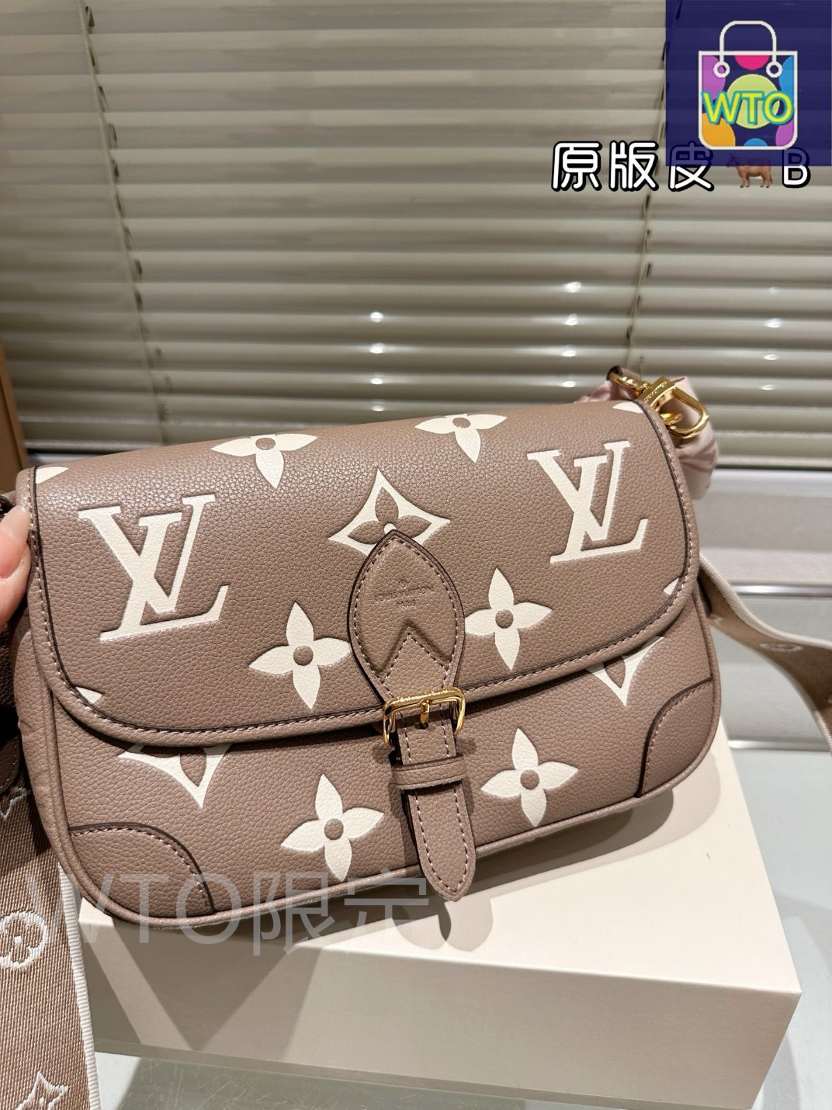 今日特価】Louis Vuitton Diane Cowhide Underarm Baguette Bag - ルイ