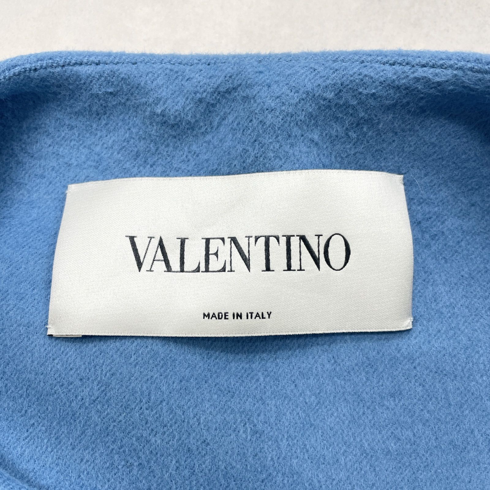 VALENTINO ヴァレンティノ ノーカラーコート パフスリーブ ギャザー 