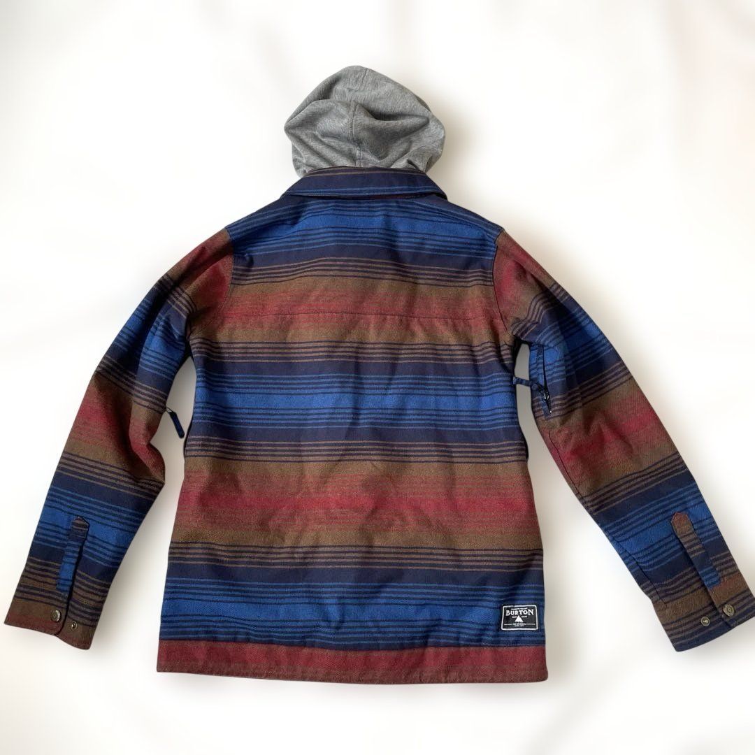 BURTON スノーボードジャケット Sサイズ 青/チェック柄 BURTON