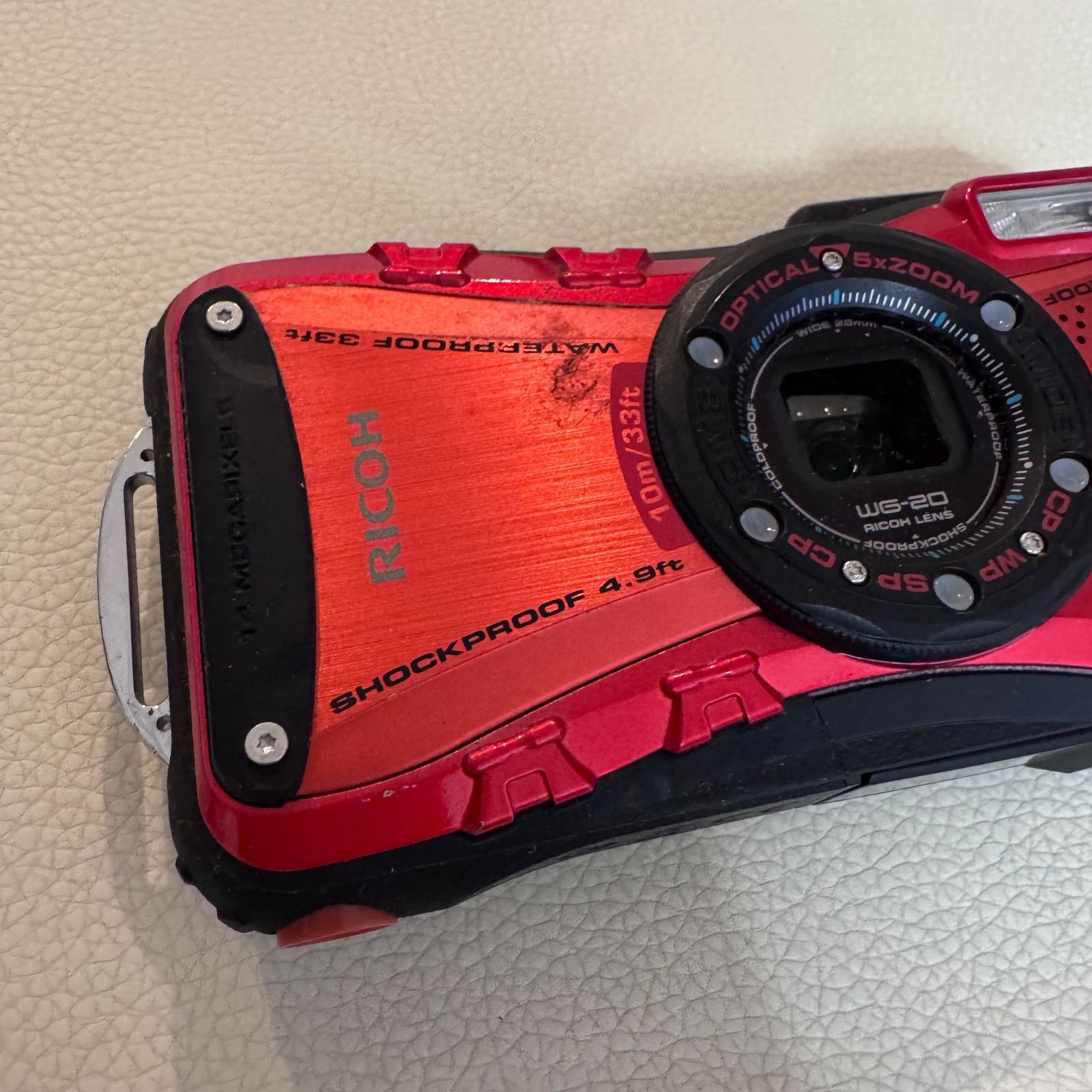 RICOH WG-7 防水カメラ レッド 本体・箱・ケース付き RICOH WG WG-7