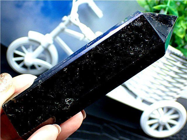 AAA級【魔除け】◇天然モリオン(黒水晶）クラスター柱子B88C2/36C12C