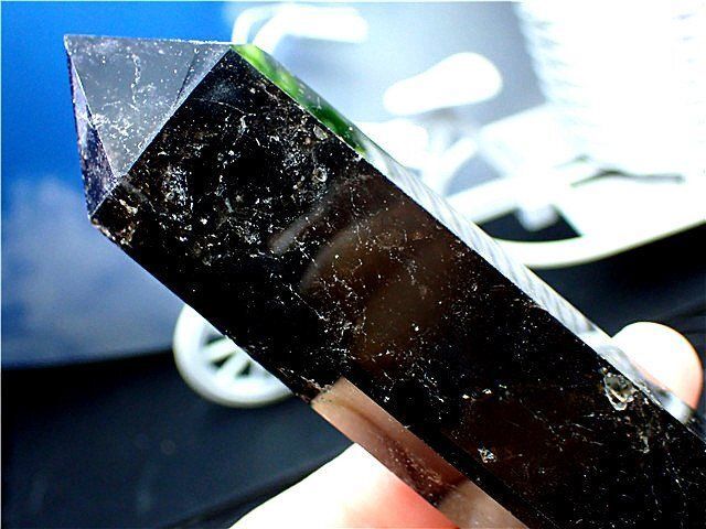 AAA級【魔除け】◇天然モリオン(黒水晶）クラスター柱子B88C2/36C12C