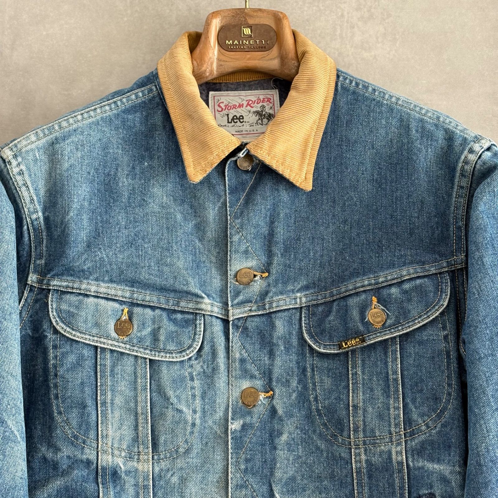 Lee STORM RIDER デニムジャケット USA製 70s 80s 40 Lee リー 70s 80s USA製 ヴィンテージ STORM RIDER ストームライダー