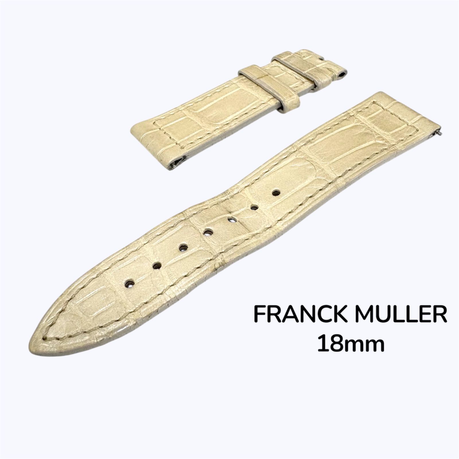 中古 時計バンド FRANCK MULLER フランクミュラー 純正 18mm ベージュ