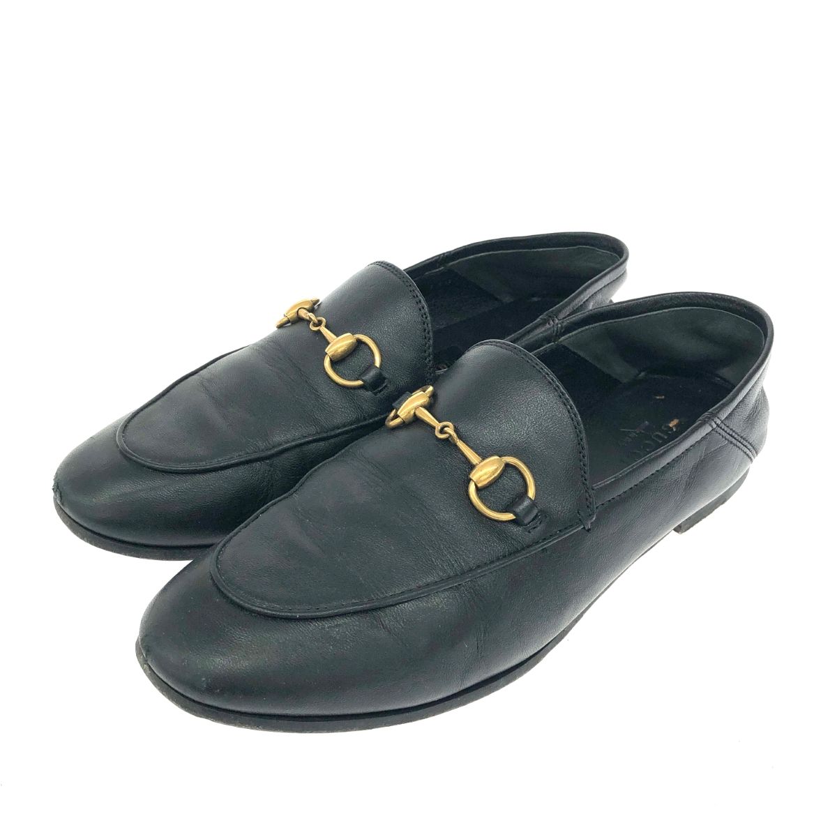 GUCCI グッチ ローファー 表記サイズ:35 1/2 ホースビット ブラック 