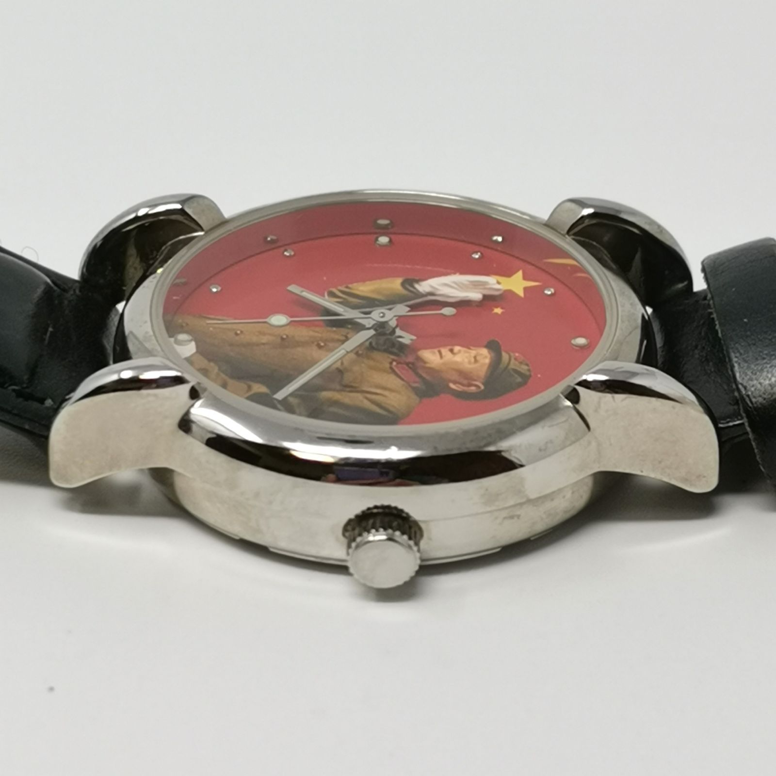 シャンハイタン 麻雀 腕時計 上海灘【ジャンク品】 稼動品 上海灘 シャンハイタン 鄧小平 手巻き レッド ブラック メンズ