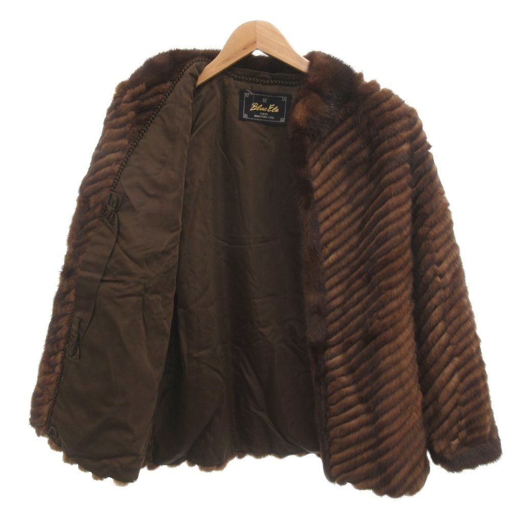 other - ノーブランド ファーコート 毛皮 ミンク ミドル丈 15 ダーク