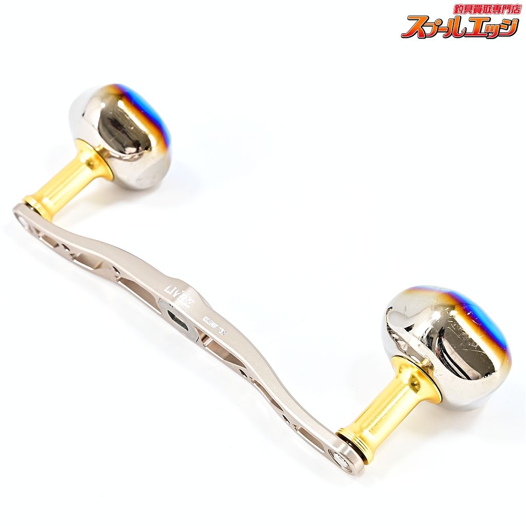 リブレ　クランク130＋PT35 チタン/ゴールド 【リブレ】 クランク 130 チタン PT35ノブ ダイワ左用センターナット付