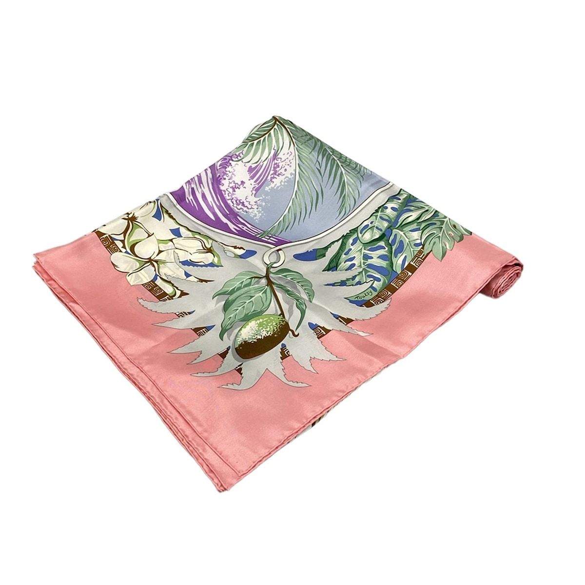 美品✨HERMES Dans un Jardin Anglais エルメス140 エルメス(HERMES)エルメス ショールカレ140 モスリン DANS UN JARDIN