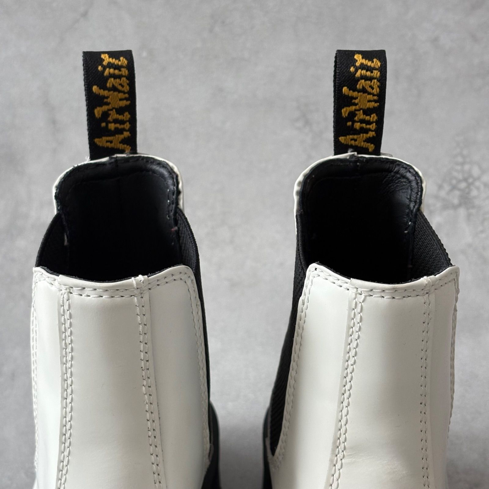 Dr.Martins 2976 UK4(23cm) マーチン　　箱付き Dr.Martens ドクターマーチン 2976 QUAD サイドゴアブーツ 黒白 UK4