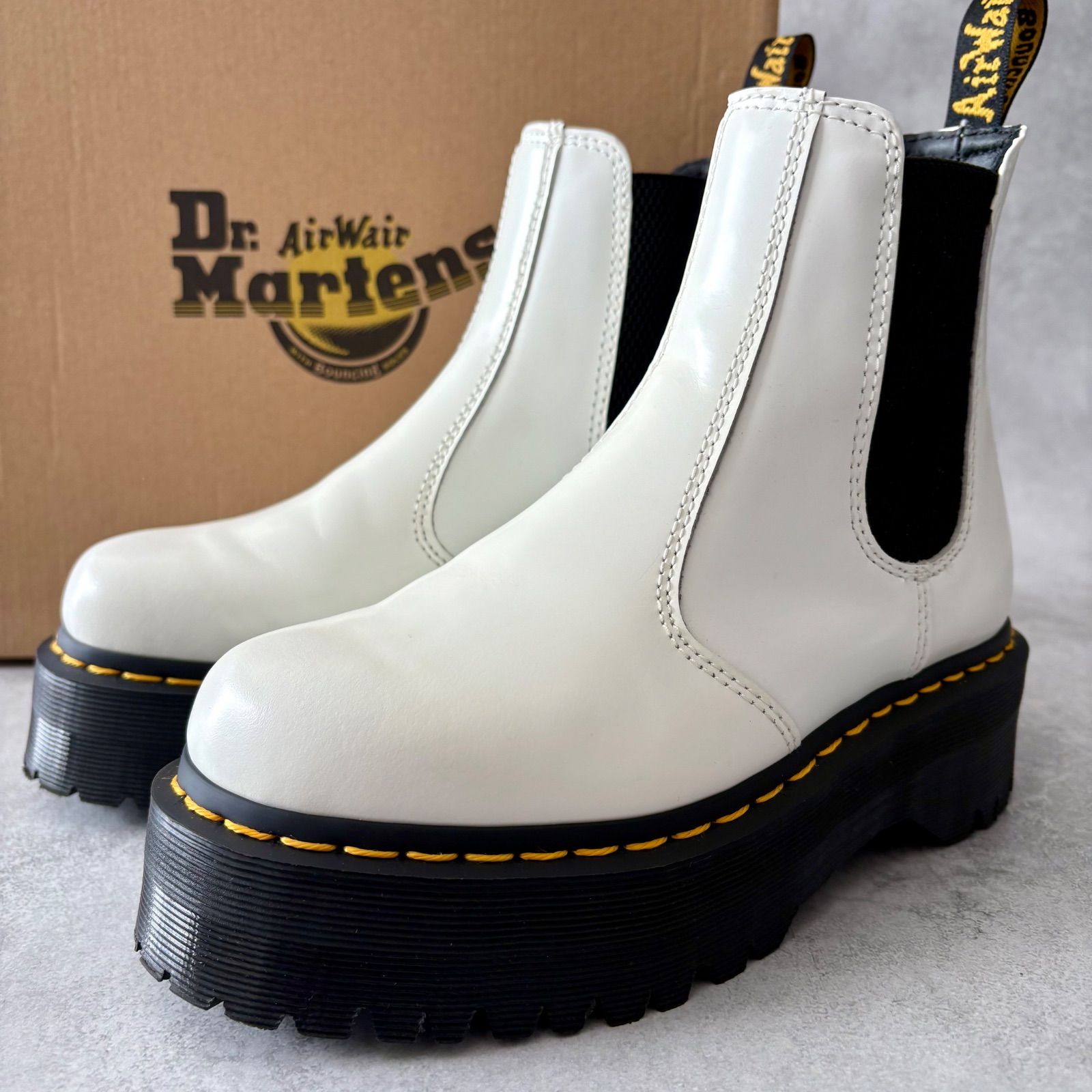 Dr.Martens ドクターマーチン 2976 QUAD サイドゴアブーツ 黒白 UK4