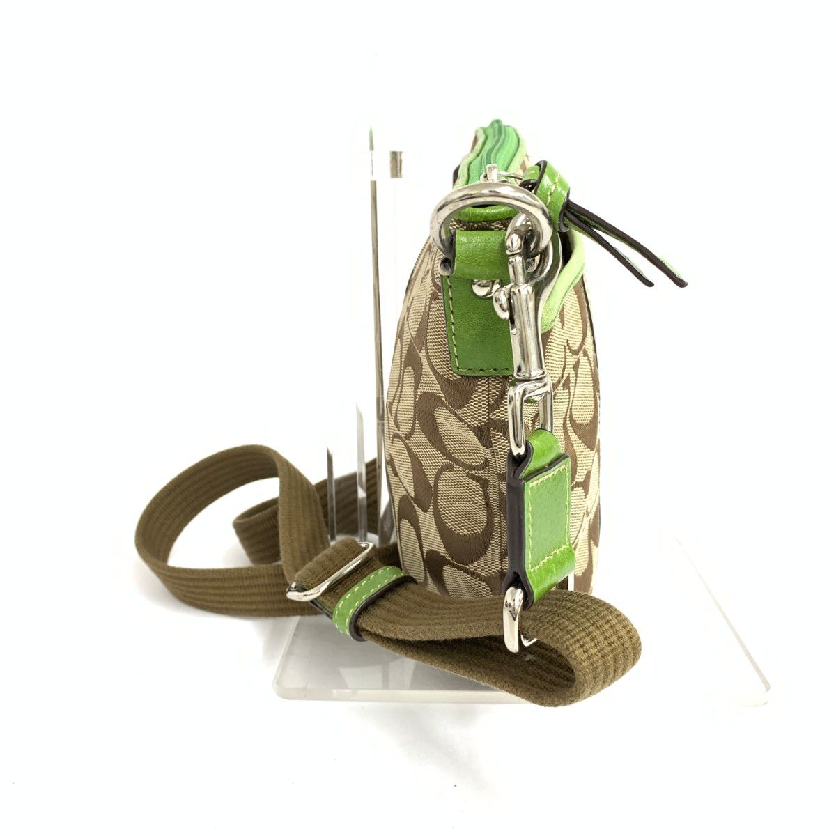 COACH コーチ ミニショルダーバッグ ゼブラ ストライプ シグネチャー  