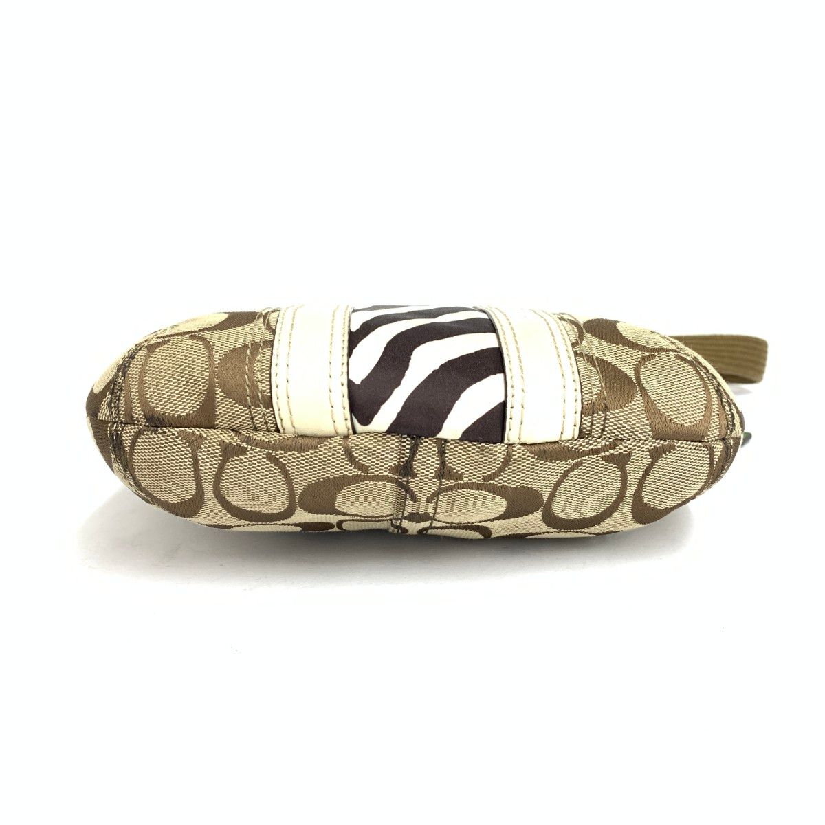 COACH コーチ ミニショルダーバッグ ゼブラ ストライプ シグネチャー  