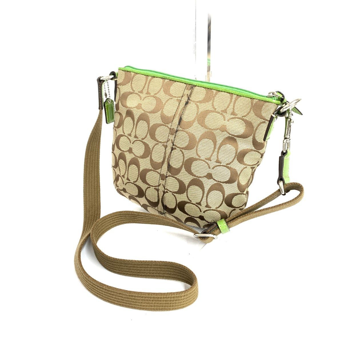 COACH コーチ ミニショルダーバッグ ゼブラ ストライプ シグネチャー  