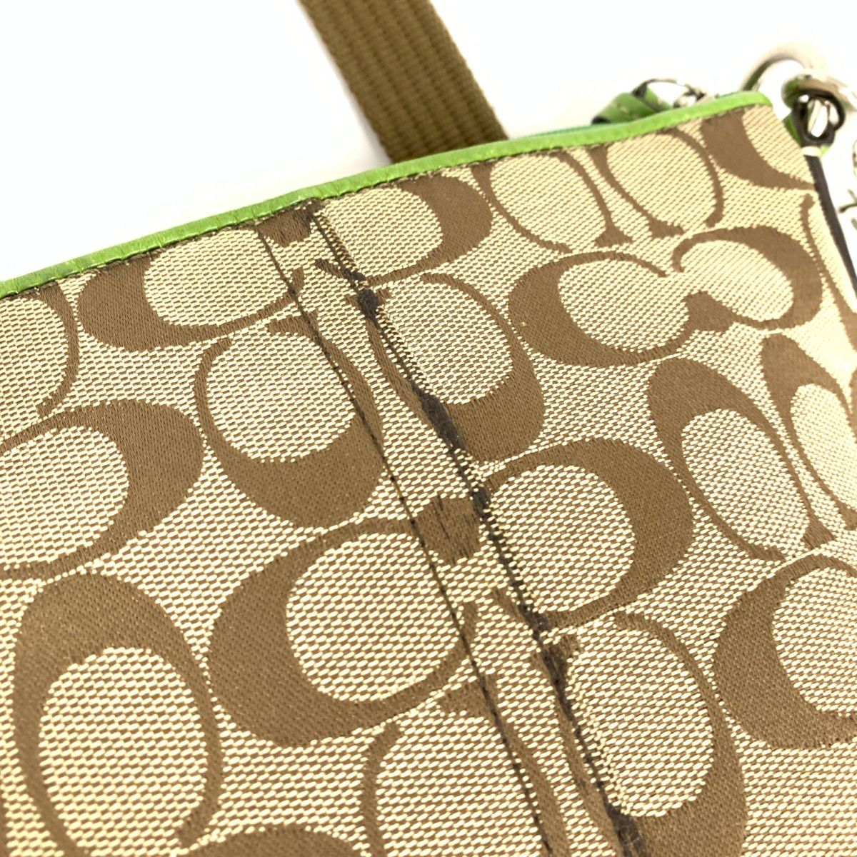 COACH コーチ ミニショルダーバッグ ゼブラ ストライプ シグネチャー  