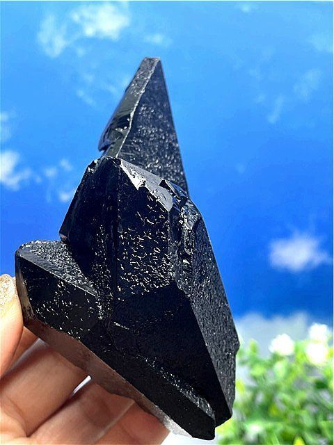 AAA級【魔除け】◇天然モリオン(黒水晶）クラスターB88C6/56C28C