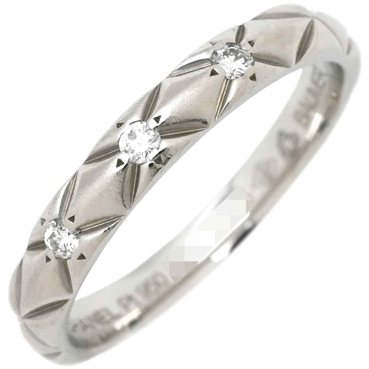 シャネル CHANEL リング 指輪 マトラッセ Pt950 プラチナシルバー #45