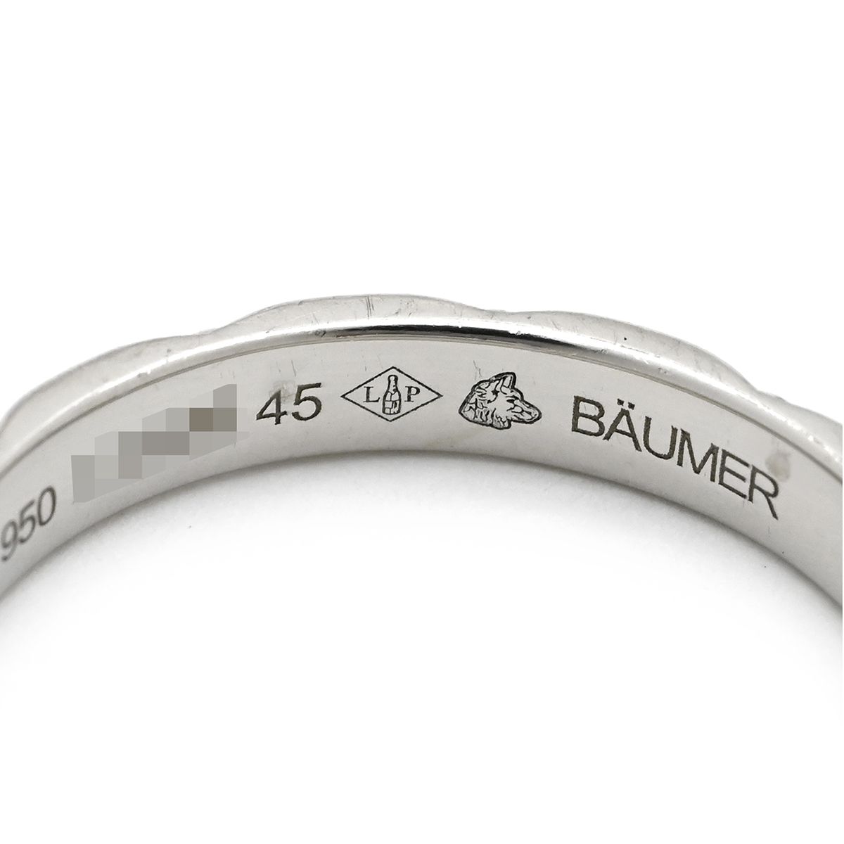 シャネル CHANEL リング 指輪 マトラッセ Pt950 プラチナシルバー #45