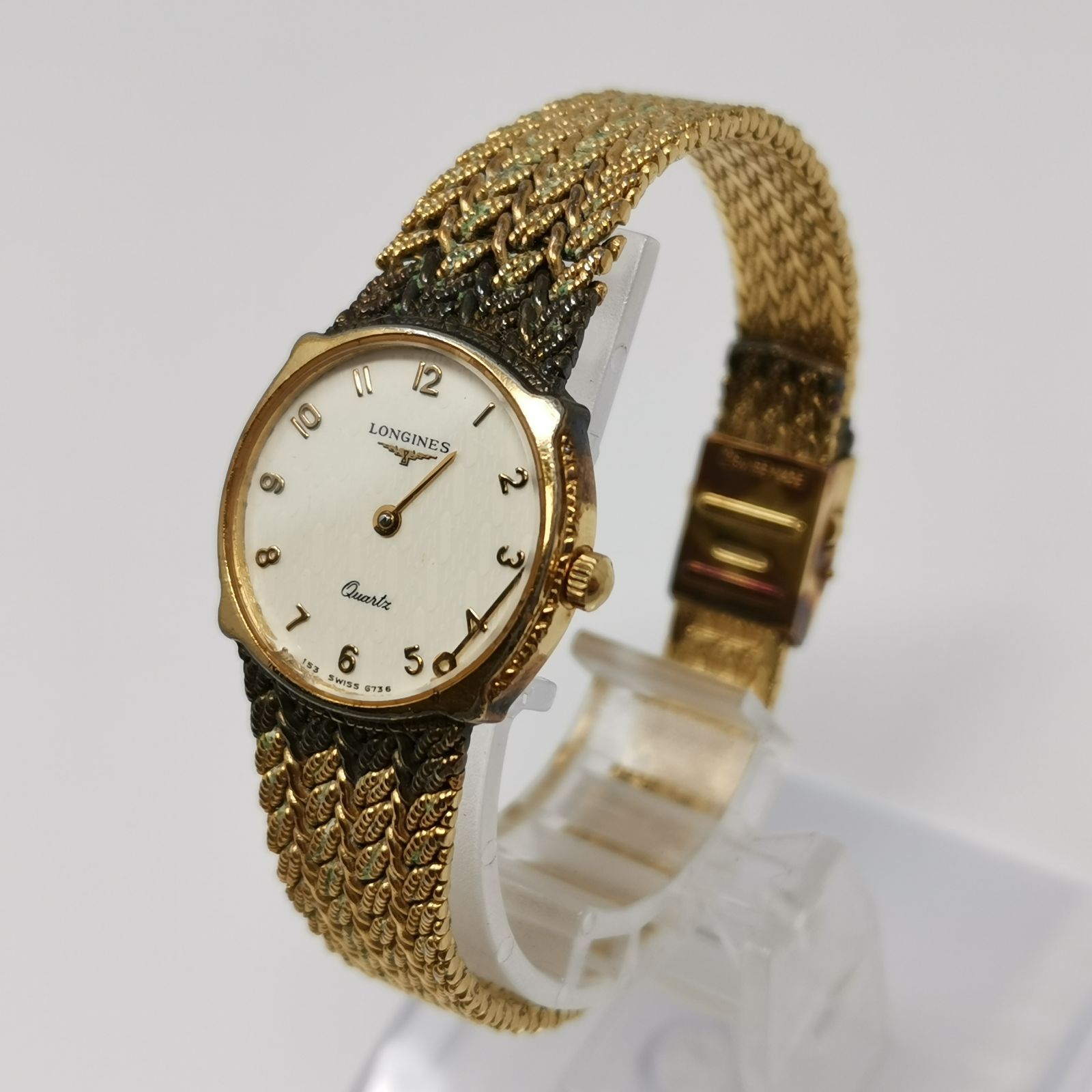 【稼働】LONGINES 腕時計 ゴールド 新品電池 レディース クォーツ ロンジン クォーツ レディース ゴールド 腕時計 電池ないため動作