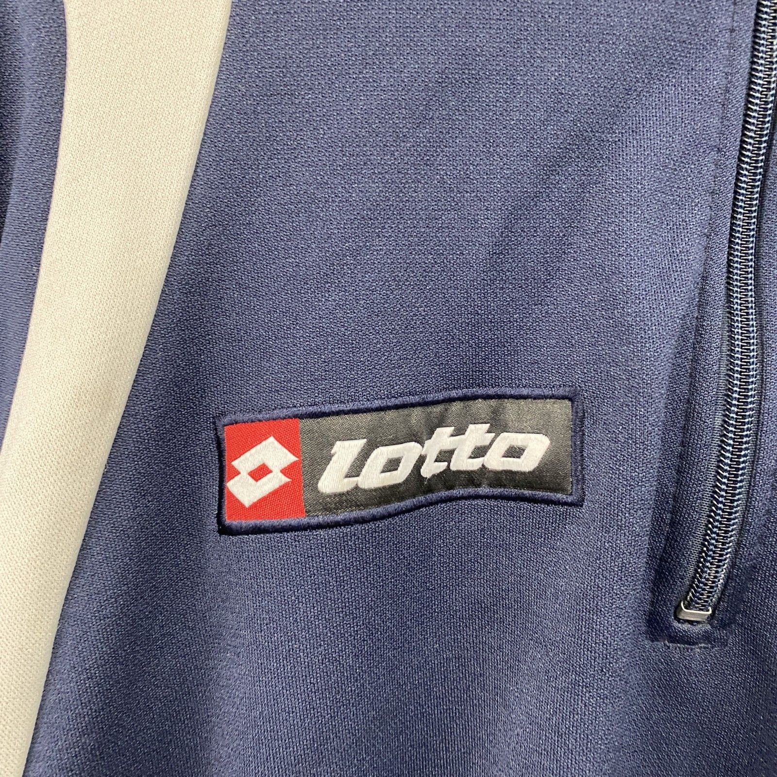 古着 used Lotto ロット ハーフジップトラックジャケット/ジャージ 紺