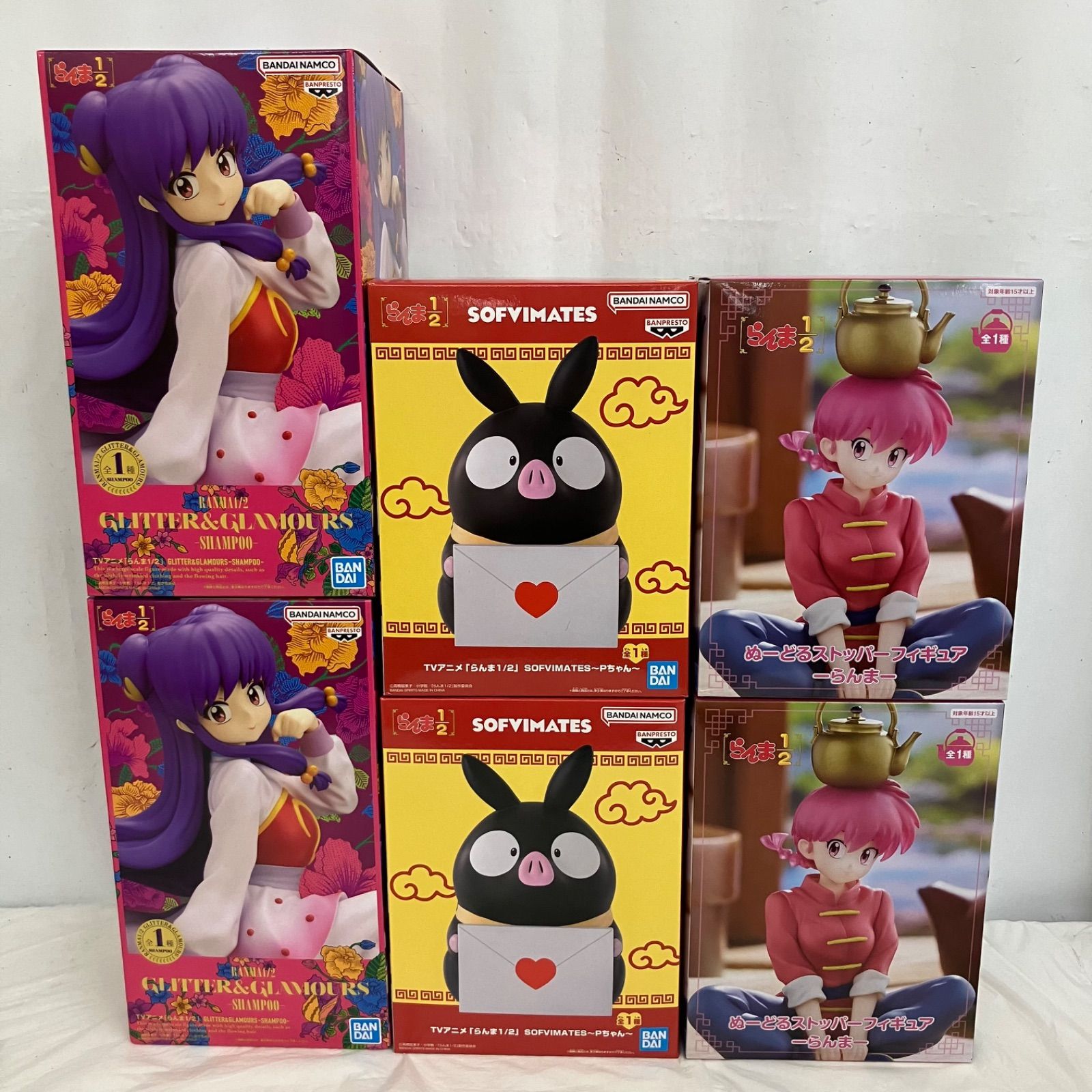 【新品未開封】らんま1/2 フィギュア 4体セット 未開封 らんま 1/2 GLITTER & GLAMOURS SHAMPOO SOFIMATES-Pちゃん