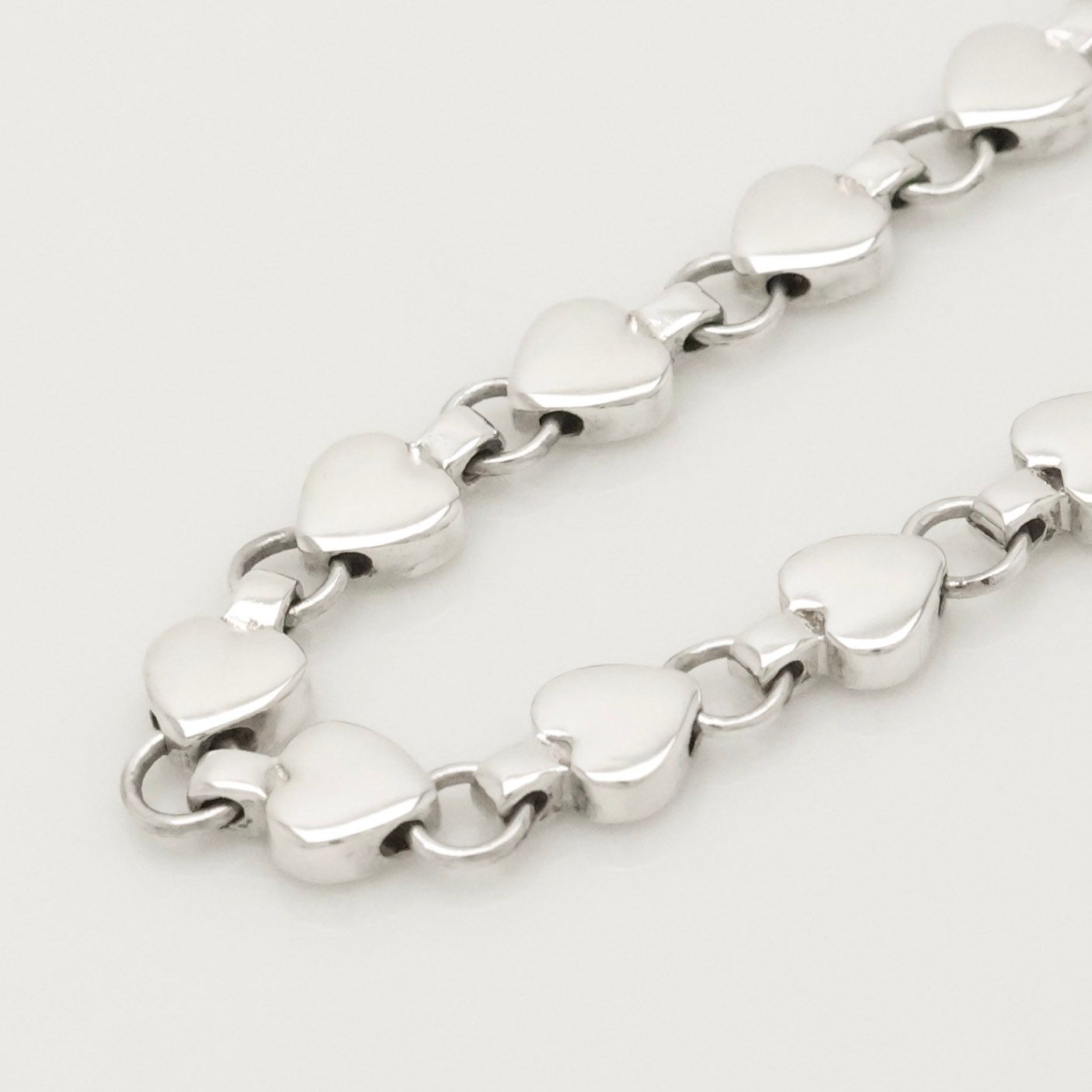 【美品】ティファニー パフハート ブレスレット Ag925 シルバー 美品】ティファニー TIFFANY&Co. パフ ハート ブレスレット AG925