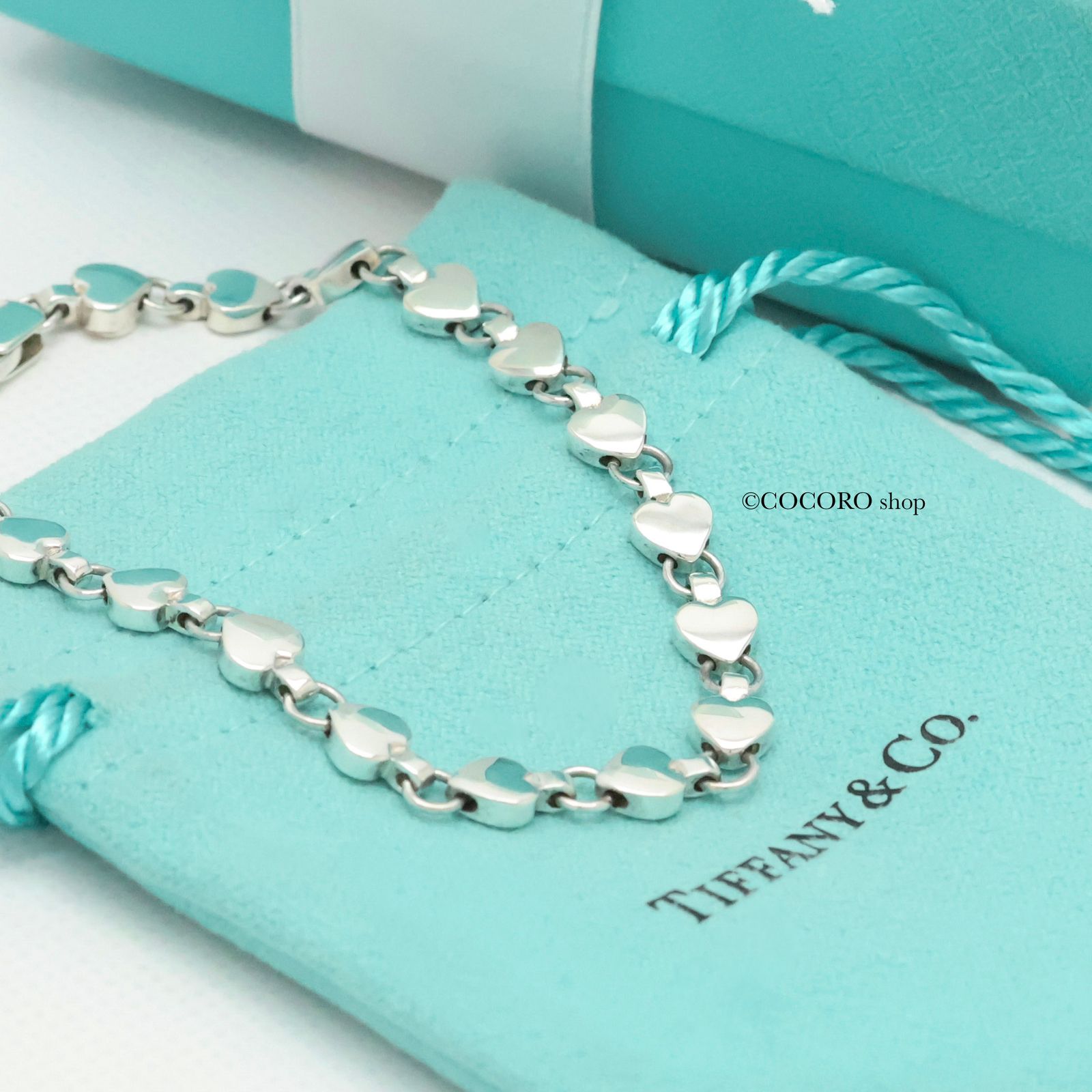 ★在庫処分★TIFFANY&Co.【美品】パフハートブレスレット　SV925 美品】ティファニー TIFFANY&Co. パフ ハート ブレスレット AG925