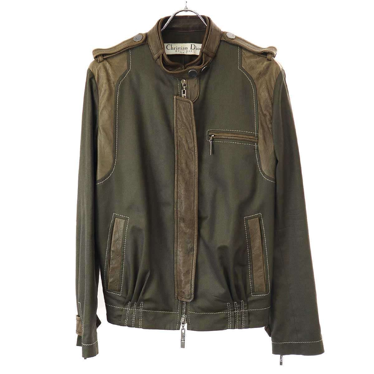 Christian Dior - Christian Dior Boutique クリスチャンディオールブティック by John Galliano 2006AW コンビネーションミリタリージャケット 6A12022200 カーキ 40 レディース Christian Dior Boutique クリスチャンディオール