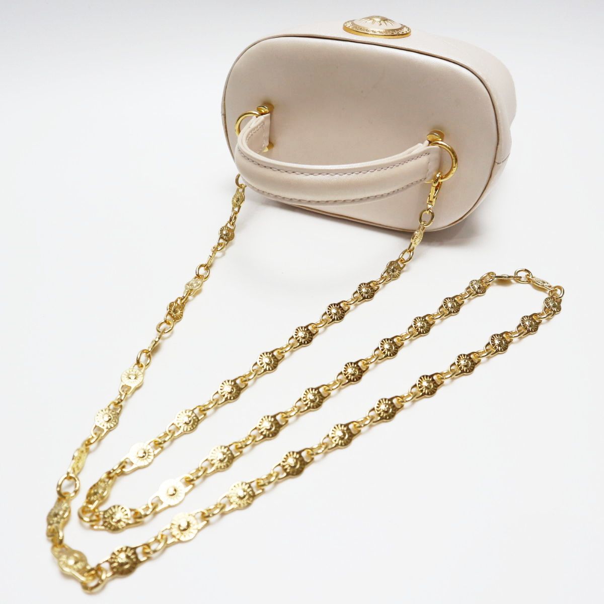 GIANNI VERSACE ヴェルサーチ サンバースト レザー 2WAYバニティ