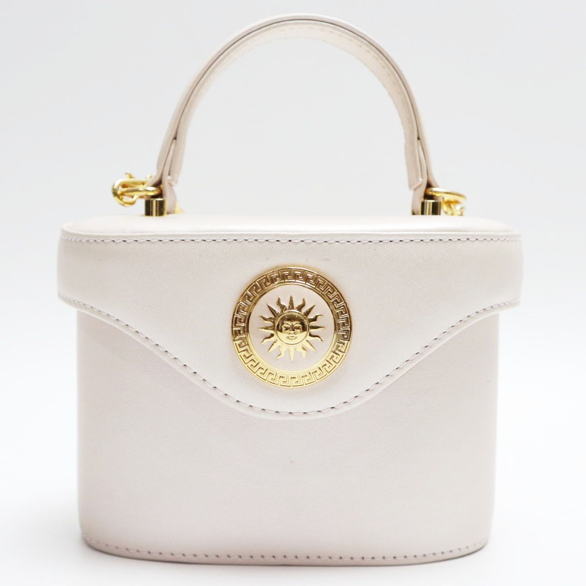 GIANNI VERSACE ヴェルサーチ サンバースト レザー 2WAYバニティ